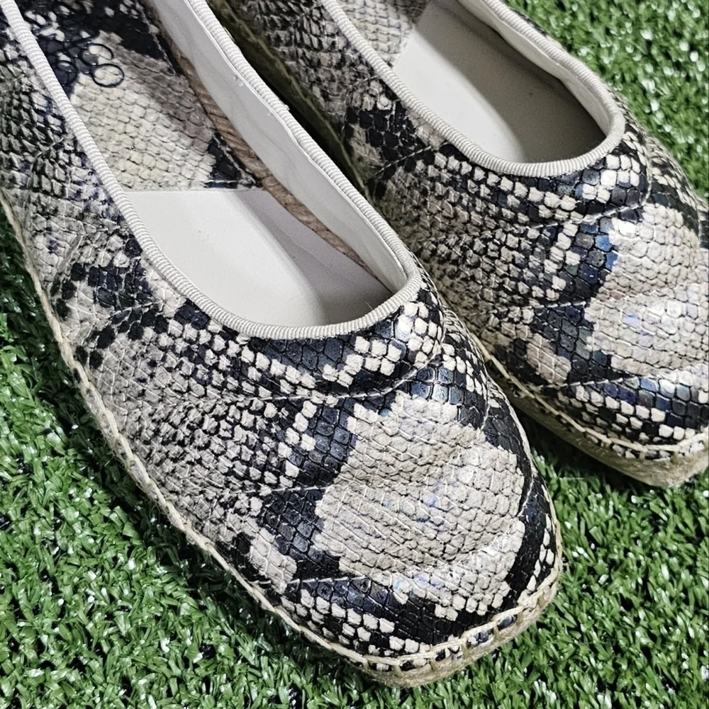 FRANCO SARTO | KIYA SNAKESKIN FAUX LEATHER QUILTED ESPADRILLES